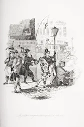 Eine plötzliche unerwartete Wiedererkennung auf beiden Seiten, Illustration aus 